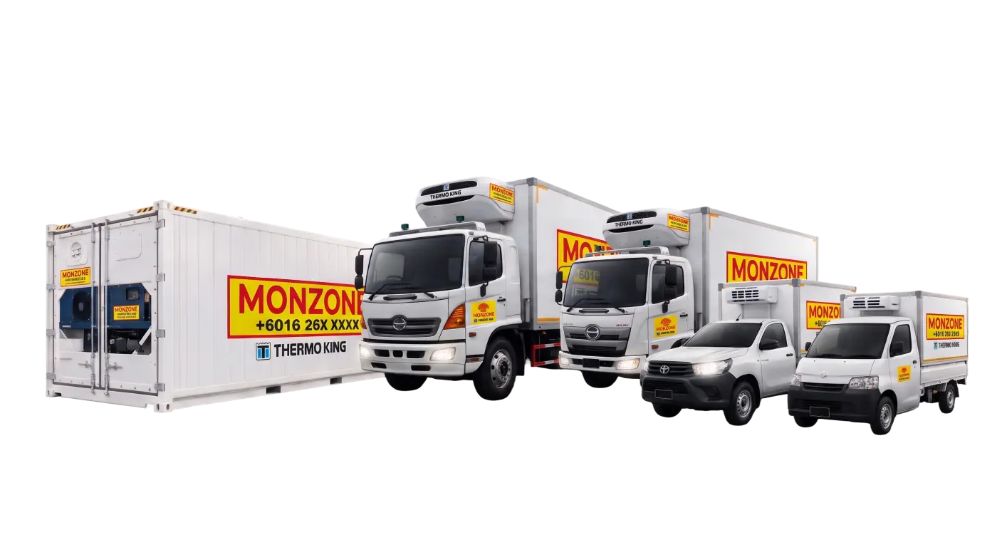 ฟลีตรถห้องเย็นและตู้คอนเทนเนอร์ห้องเย็น Monzone ติดตั้งระบบ Thermo King