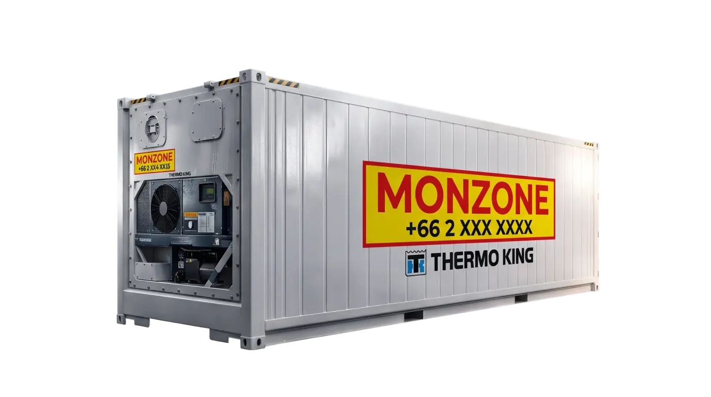 ตู้คอนเทนเนอร์ห้องเย็น Monzone พร้อมเครื่องทำความเย็น Thermo King